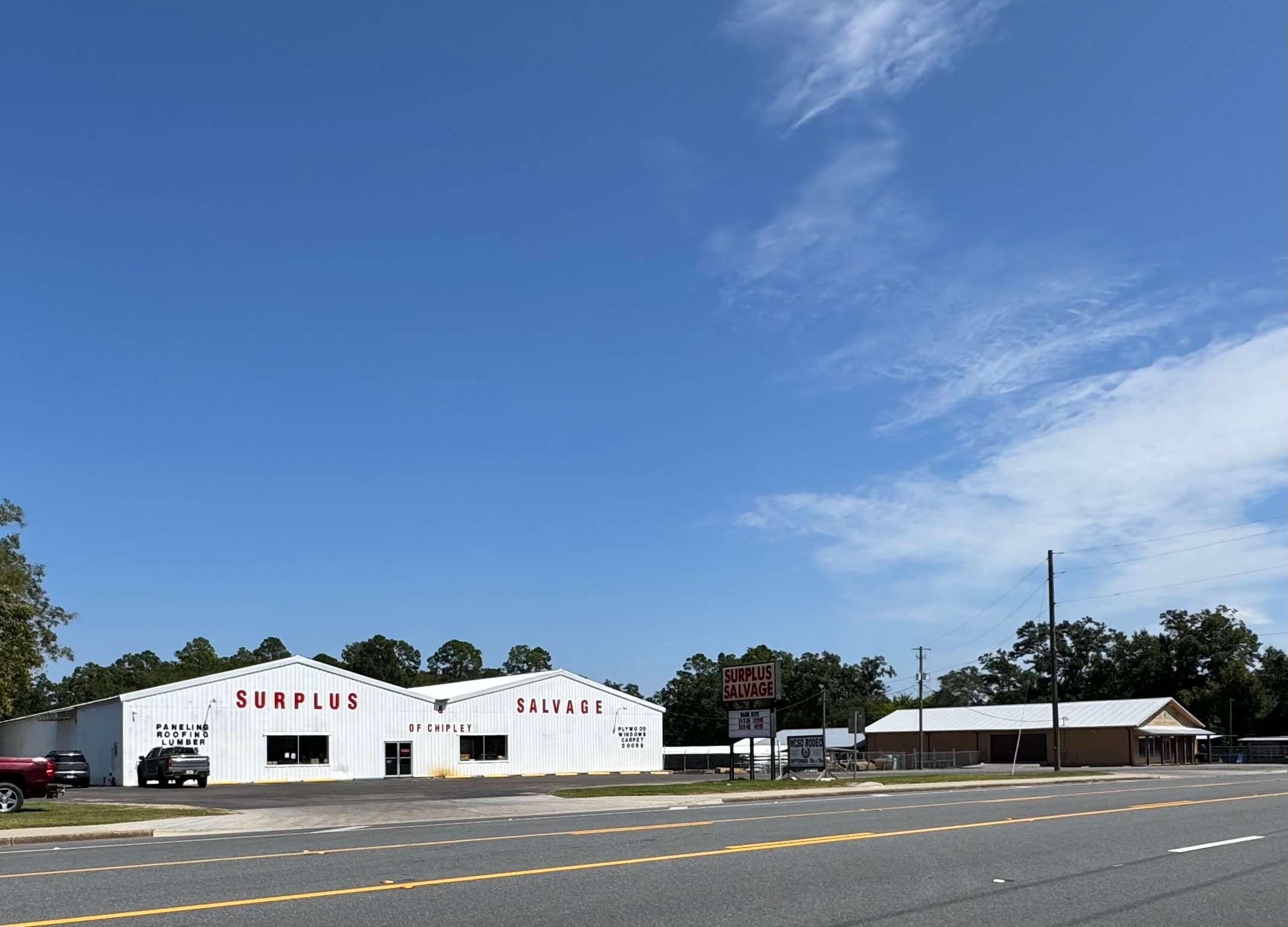 Surplus & Salvage building from the road